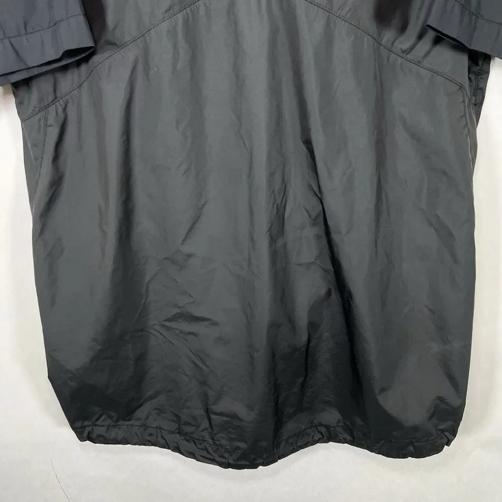 Nike Short Sleeve 1/4 Zip Woven Coaches Jacket Mens Size Small Black Windbreaker
